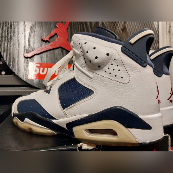 Retro Jordan 6 Oylmpic Midnight Blue Size 9.5 2012 Release - Picture 1 of 14